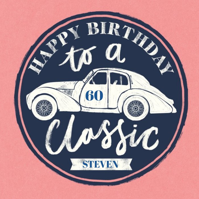 Birthday card - classic car