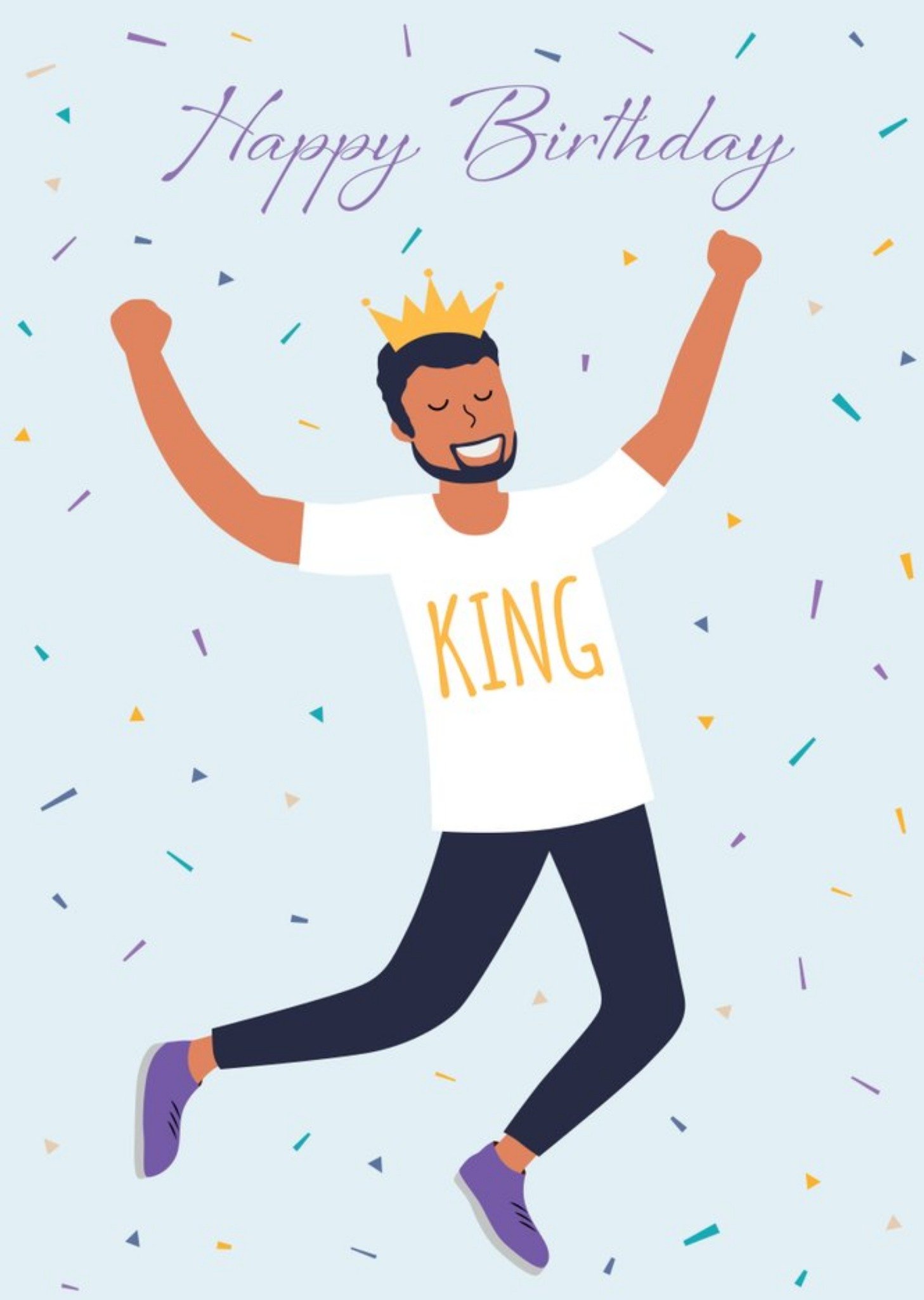 Moonpig Happy Birthday King Card, Large