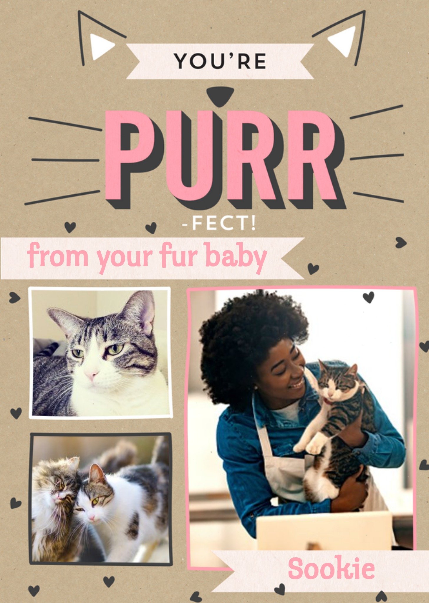 Moonpig From The Cat You're Purrfect Mother's Day Photo Upload Card Ecard
