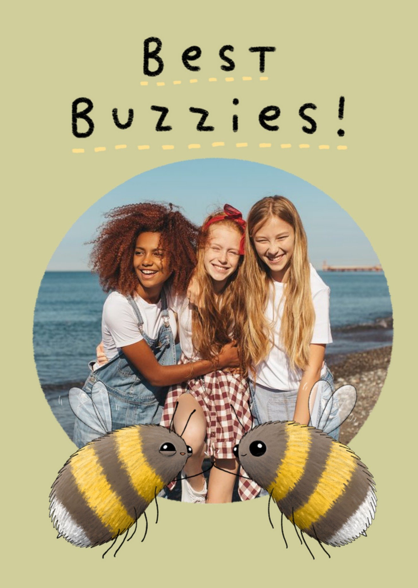 Felt Studios Cute Illustrated Best Buzzies Card Ecard