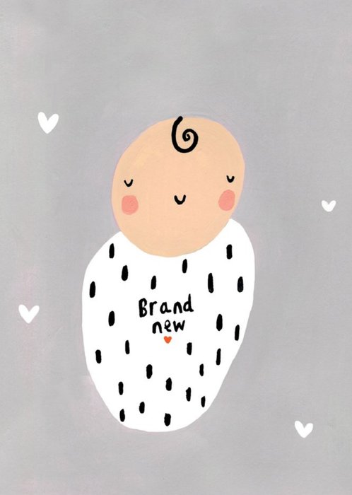 Cute Illustrated Brand New Baby Card
