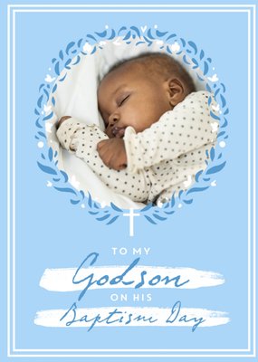 Simpli Christening Baptism Day Traditional Photo Upload Cute Card