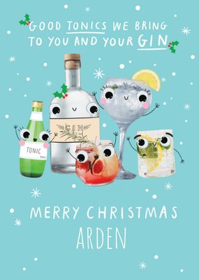 Good Tonic We Bring To You And Your Gin Christmas Card