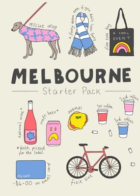 Aleisha Earp Illustrated  Melbourne Starter Pack Card