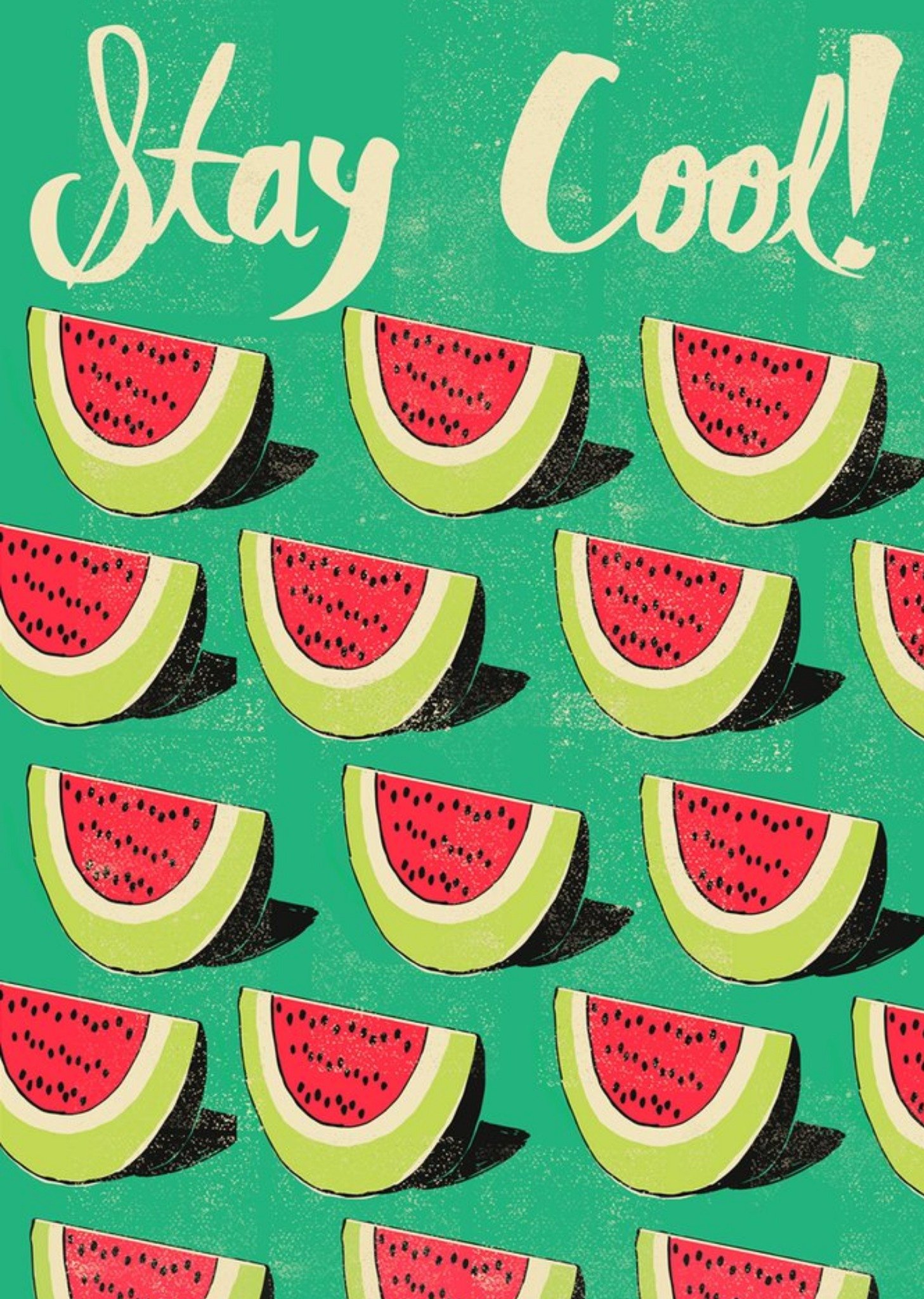 Moonpig Watermelon Stay Cool Good Luck Card, Large