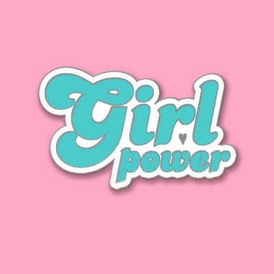 Female Birthday card - for her - Girl Power - pin badge