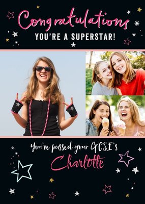 Cogratulations You're A Superstar Photo Upload Exams Card