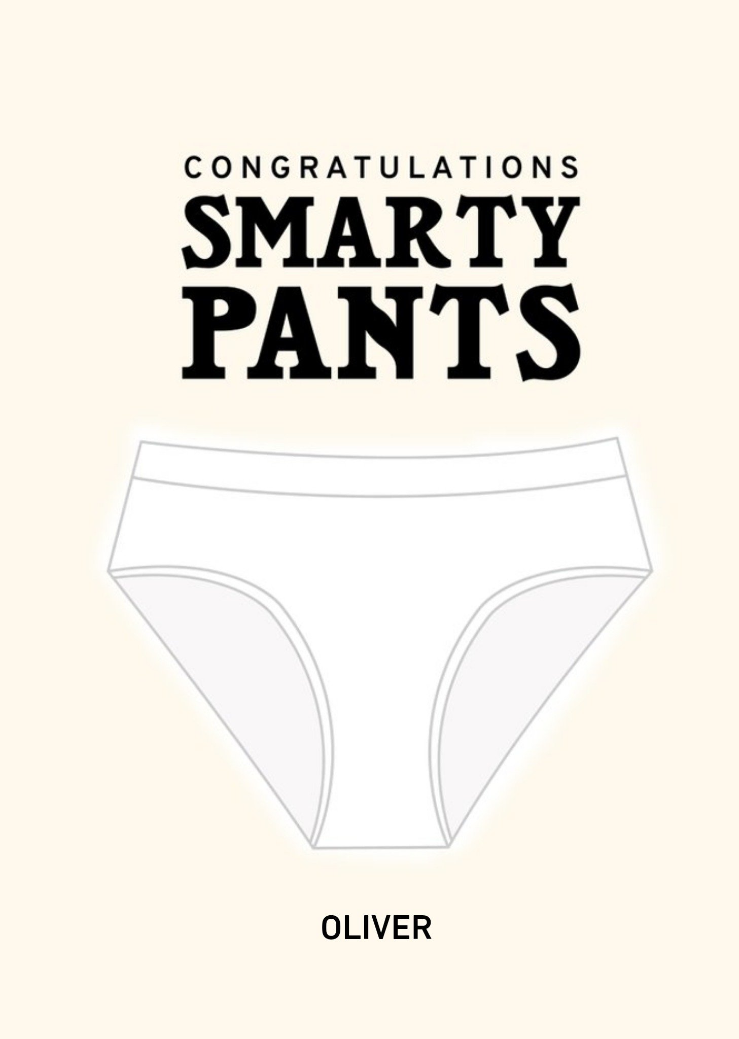 Moonpig Fun Smarty Pants Exams Congratulations Card, Large