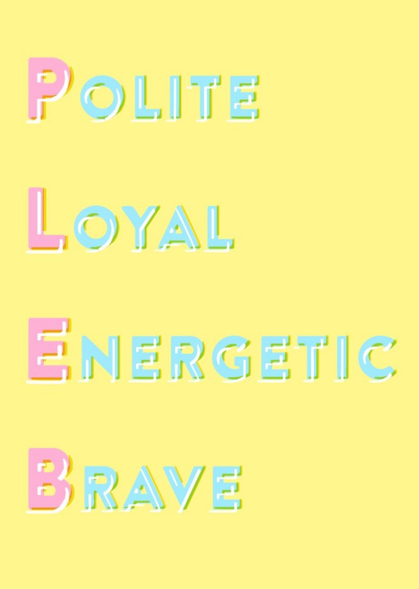 Loyal Energetic Brave Personalised Happy Birthday Card Ecard