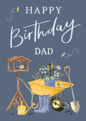 Happy Birthday Dad Gardening Illustrations Card