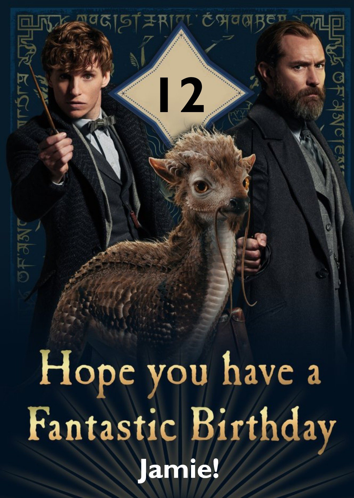 Harry Potter Fantastic Beasts: The Secrets Of Dumbledore 12Th Birthday Card Ecard