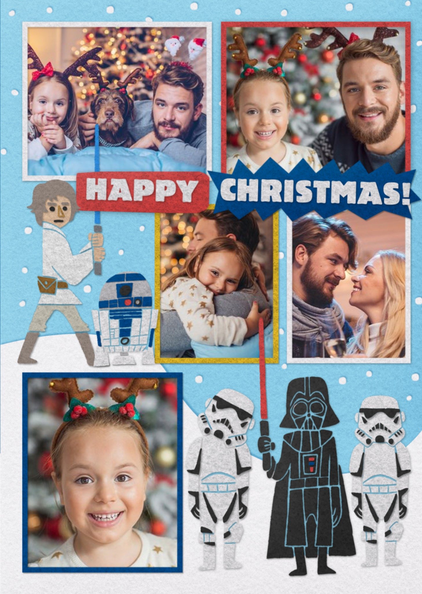 Disney Star Wars Felt Characters Christmas Card, Large