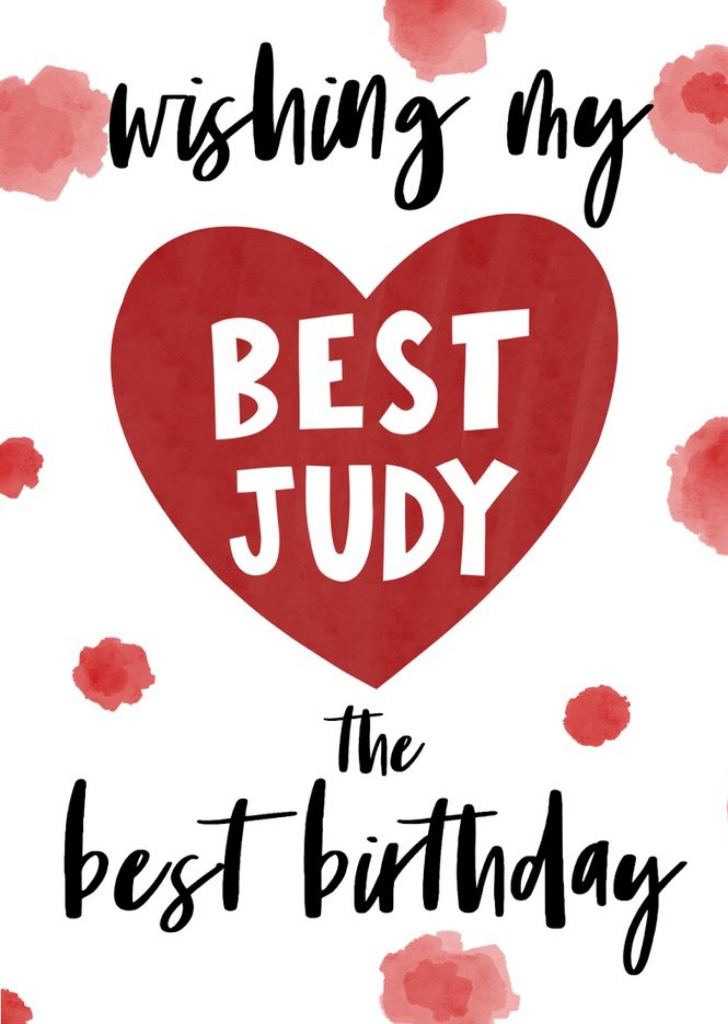 Moonpig Best Judy Best Birthday Card, Large