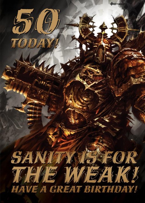 Warhammer Have A Great Birthday Personalised Age Card