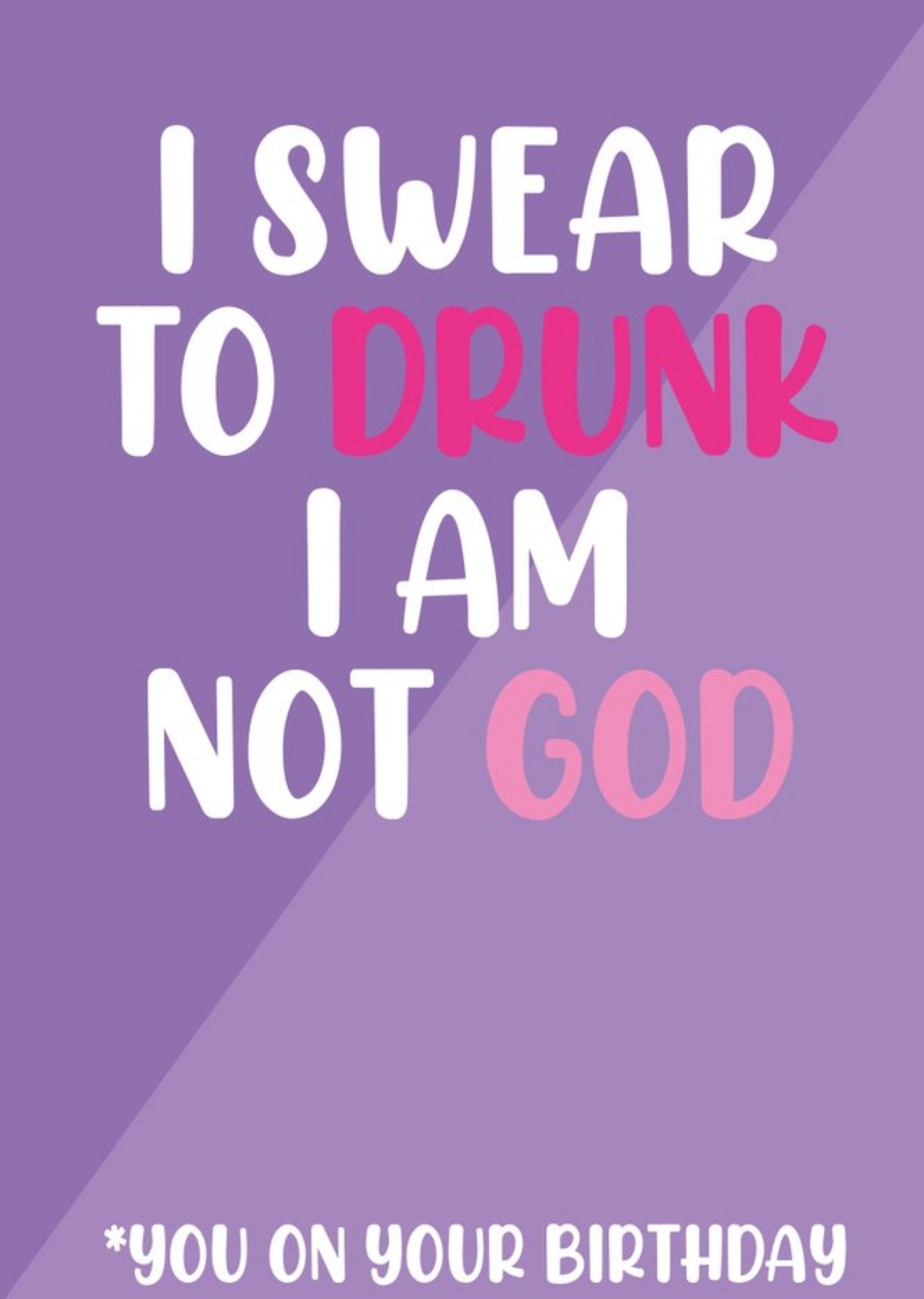 I Swear To Drunk I Am Not God Card Ecard