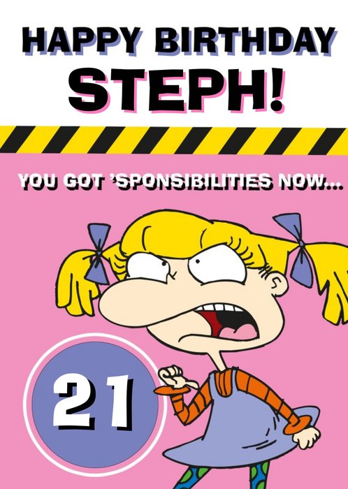 Funny Rugrats You Got Sponsibilities Now Birthday Card