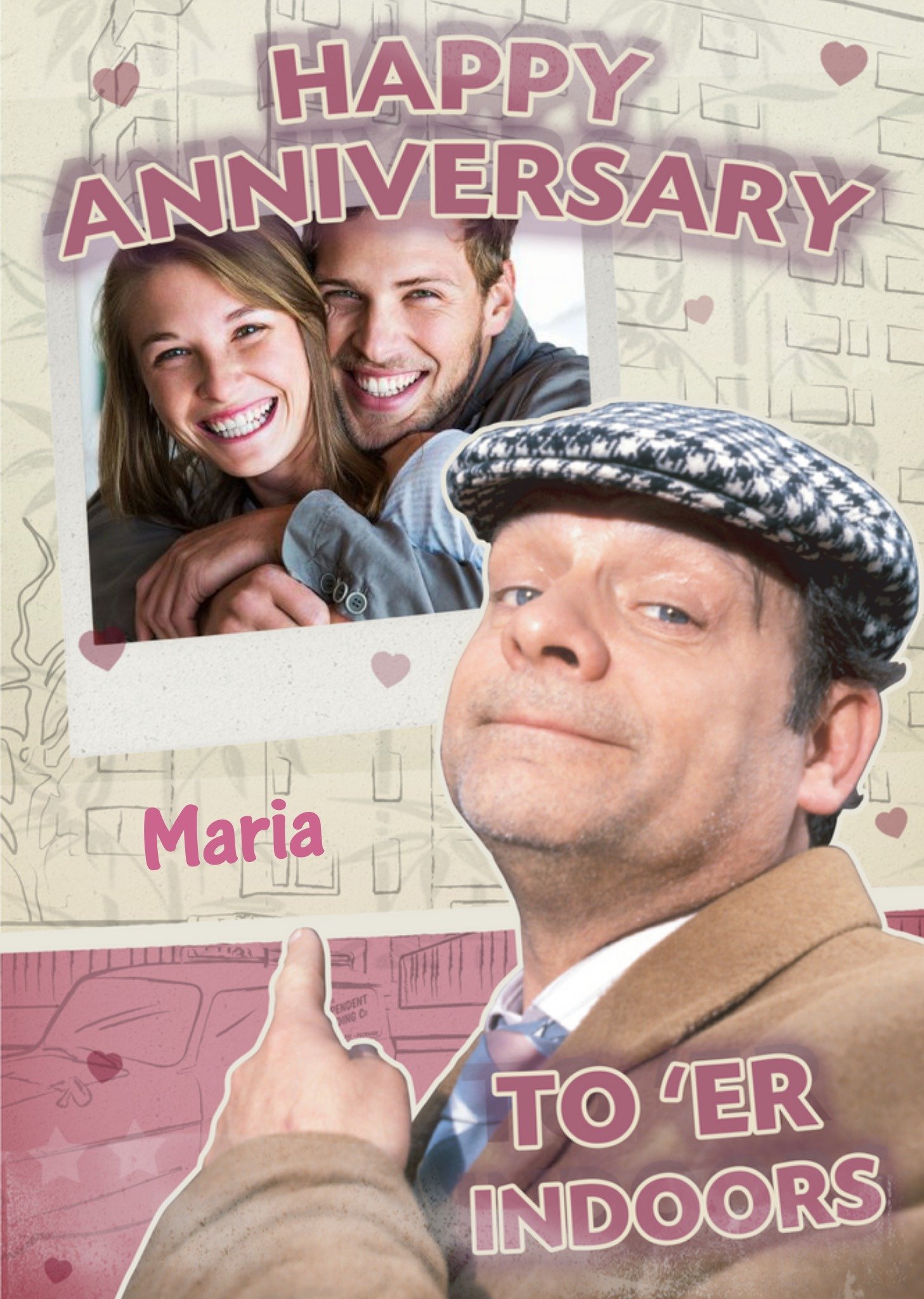 Bbc Only Fools And Horses Delboy Personalised Photo Upload Happy Anniversary Card