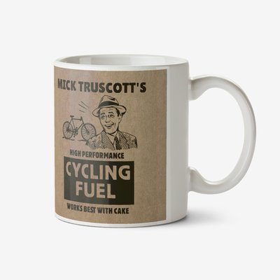 Retro Illustration Here Comes The Ultra Athlete Cycling Mug