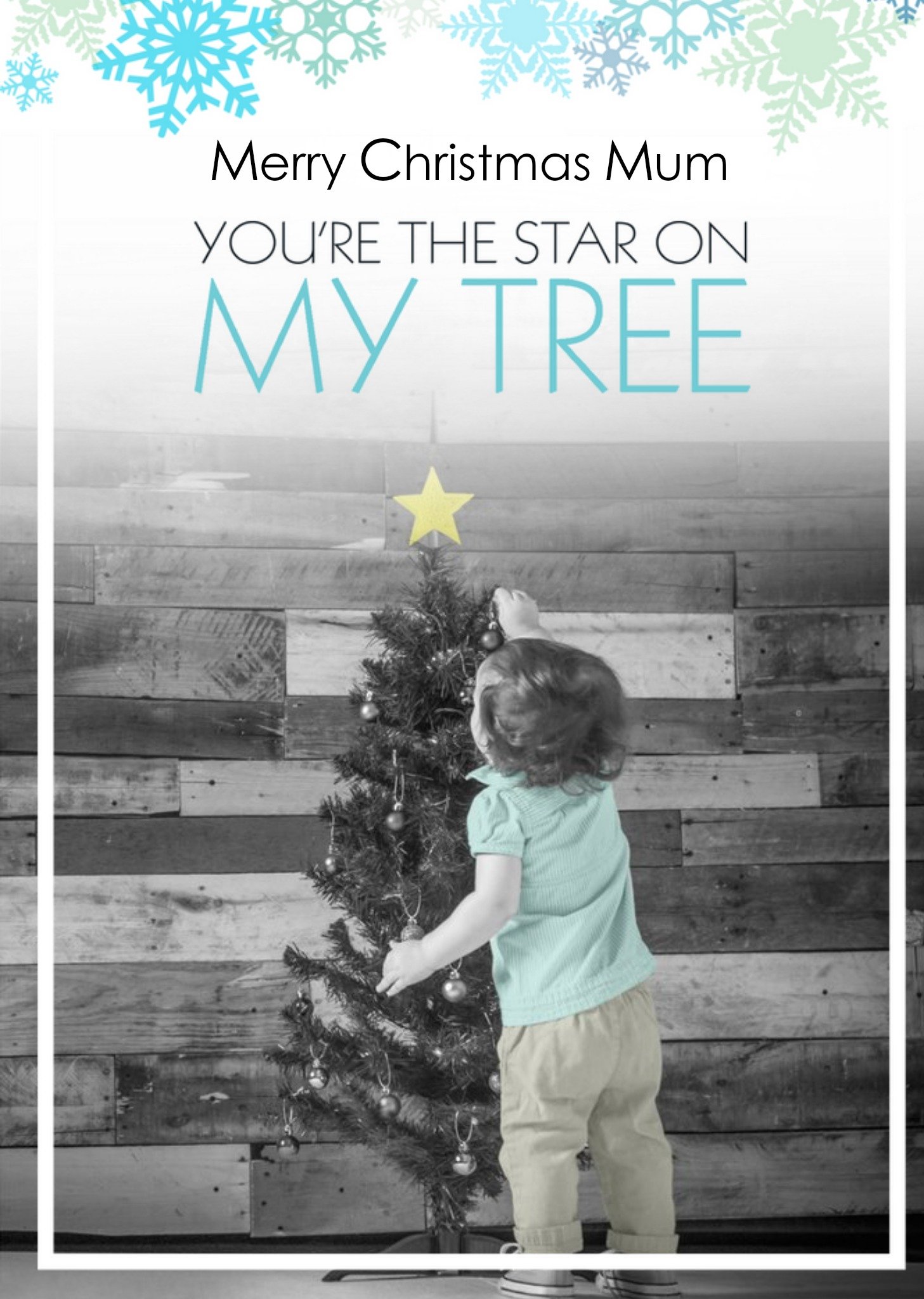 Moonpig Star On My Tree Personalised Christmas Card Ecard