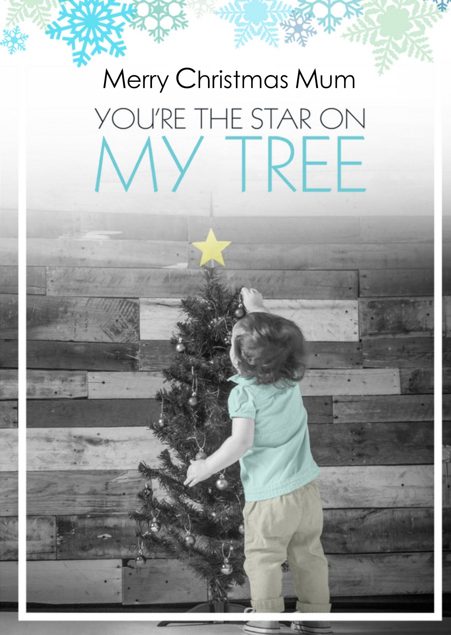 Star On My Tree Personalised Christmas Card Ecard