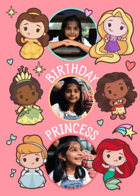 Birthday Princess Cartoon Photo Upload Card From Disney