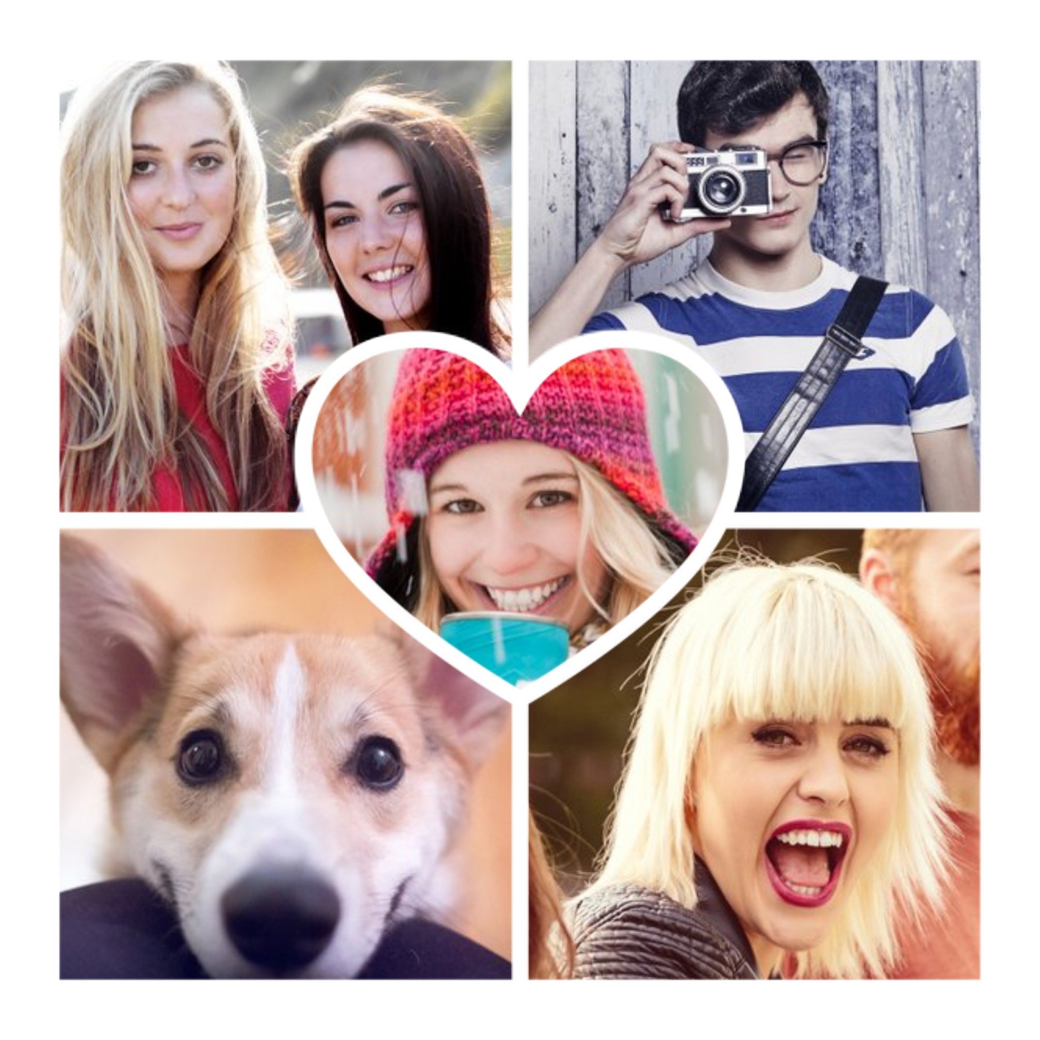 Moonpig Photo Cards - Love. Upload Multiple Photos To Make The Perfect Personalised Card, Large