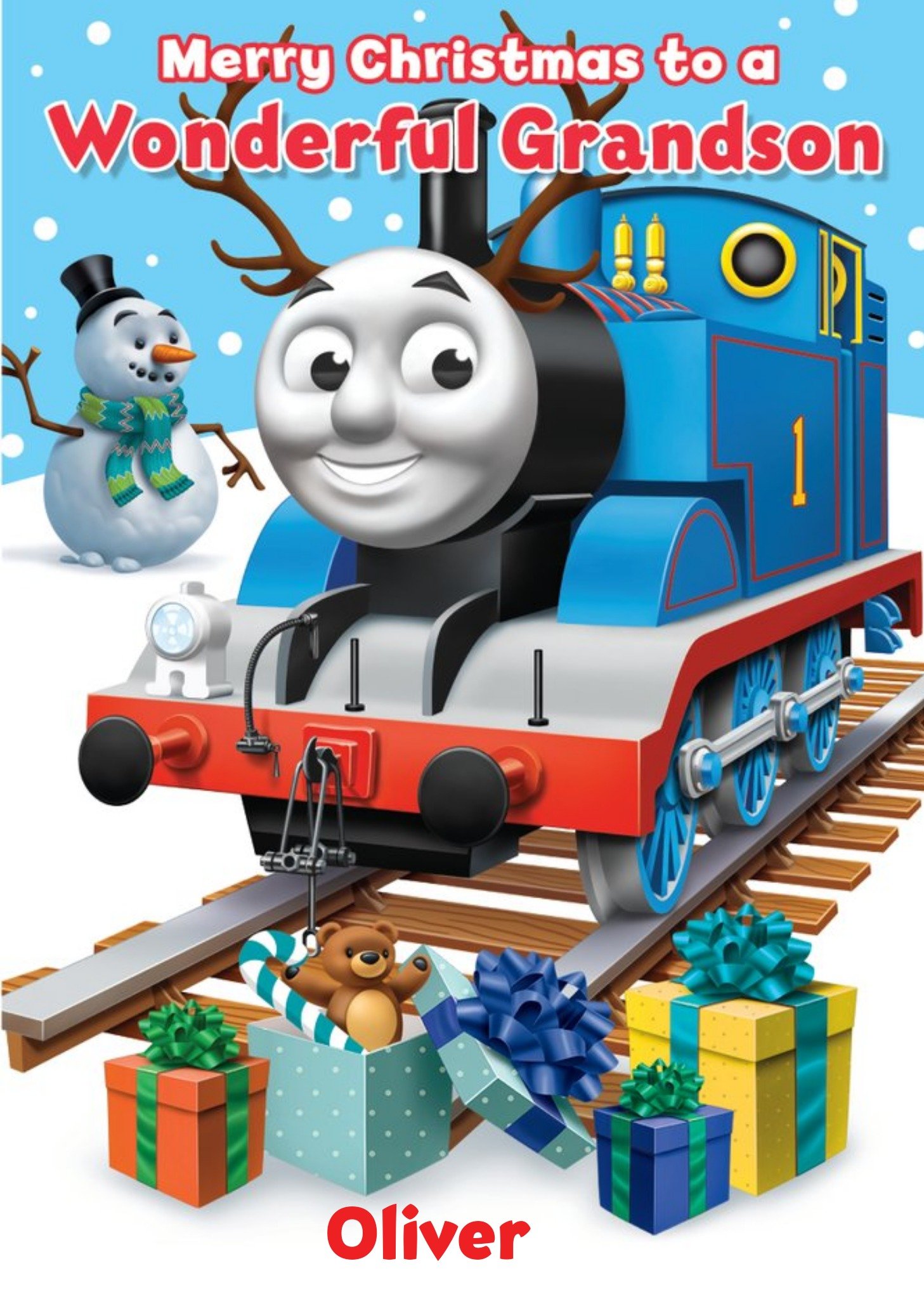 Thomas & Friends Thomas And Friends Wonderful Grandson Christmas Card, Large