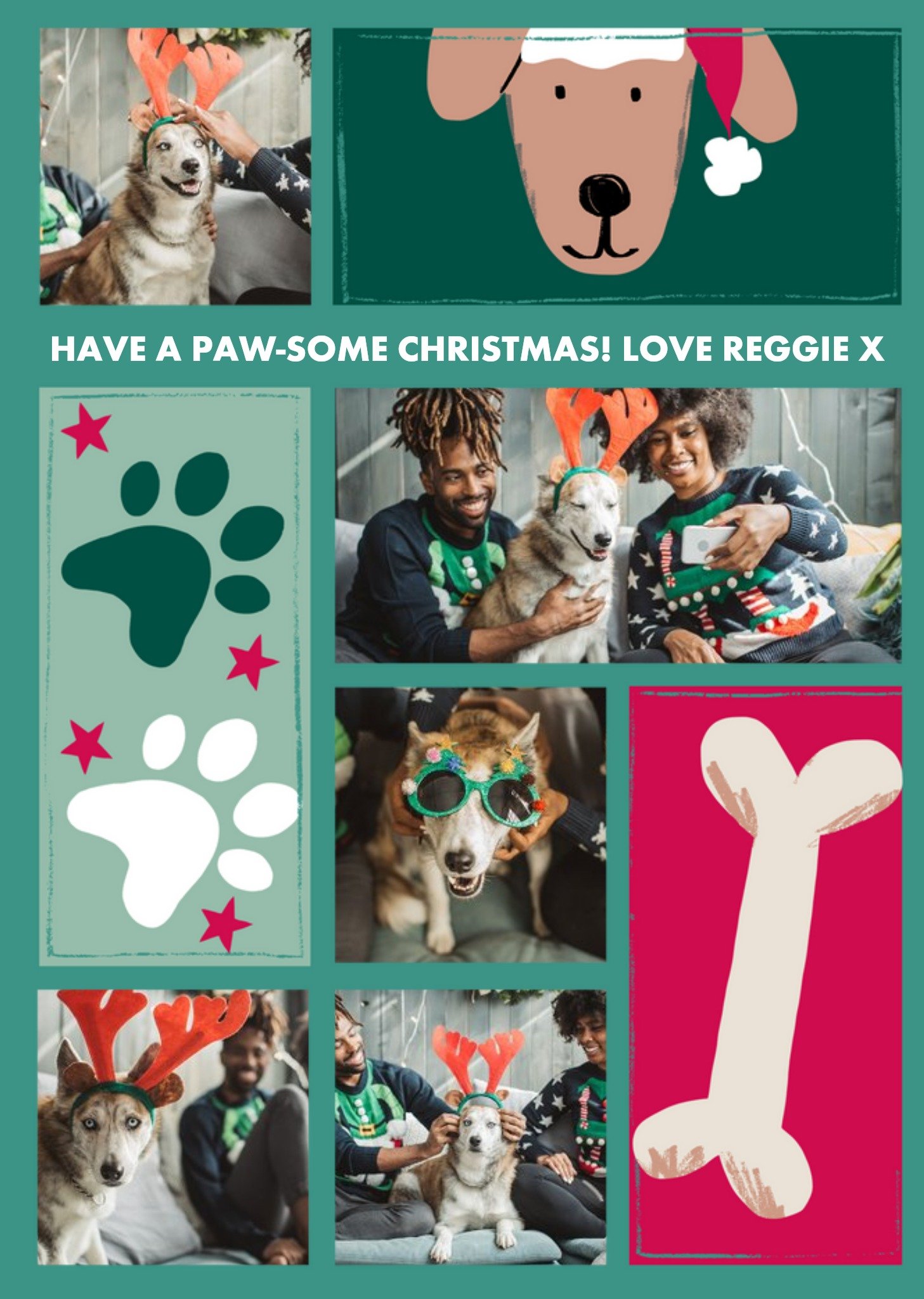 Pawsome Christmas From The Pet Photo Upload Card Ecard