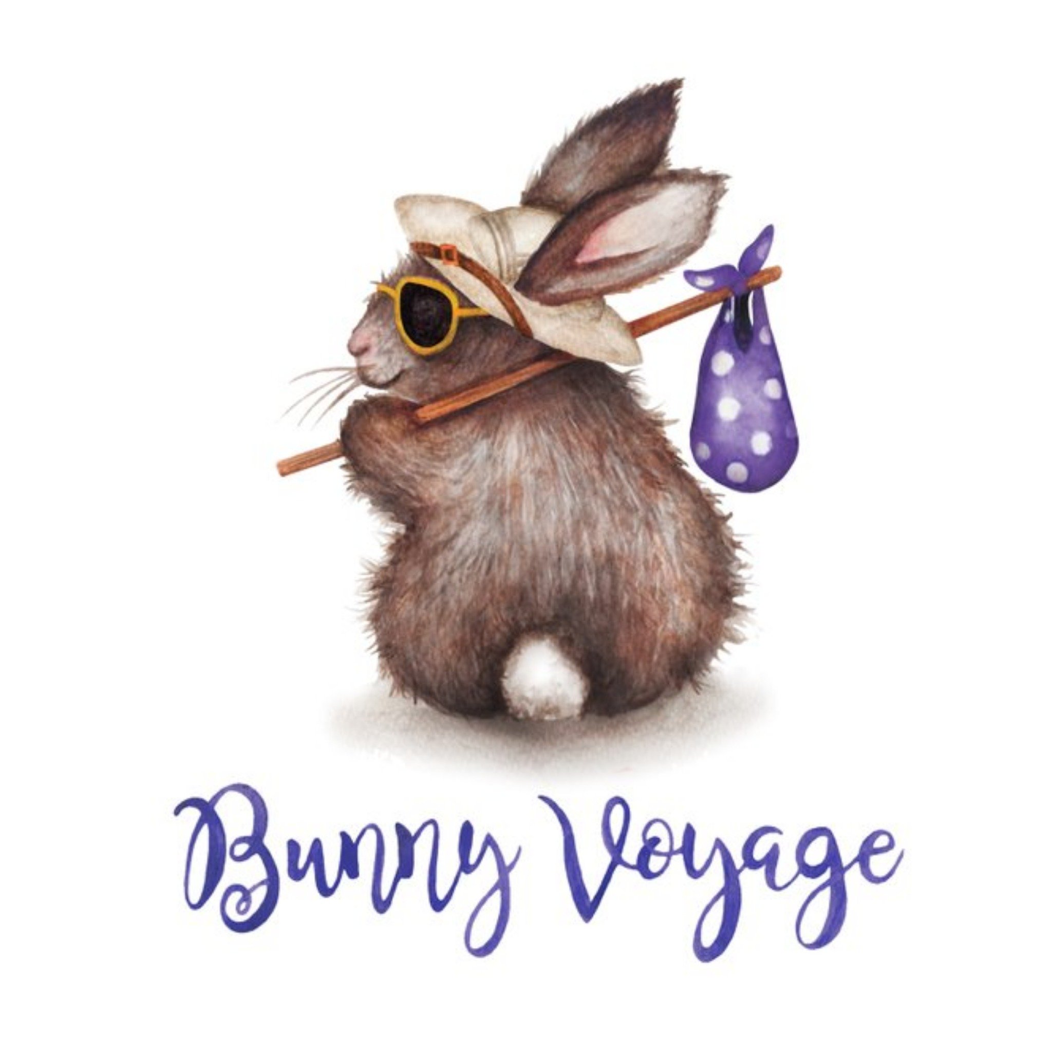Moonpig Pun Bunny Voyage Card, Large