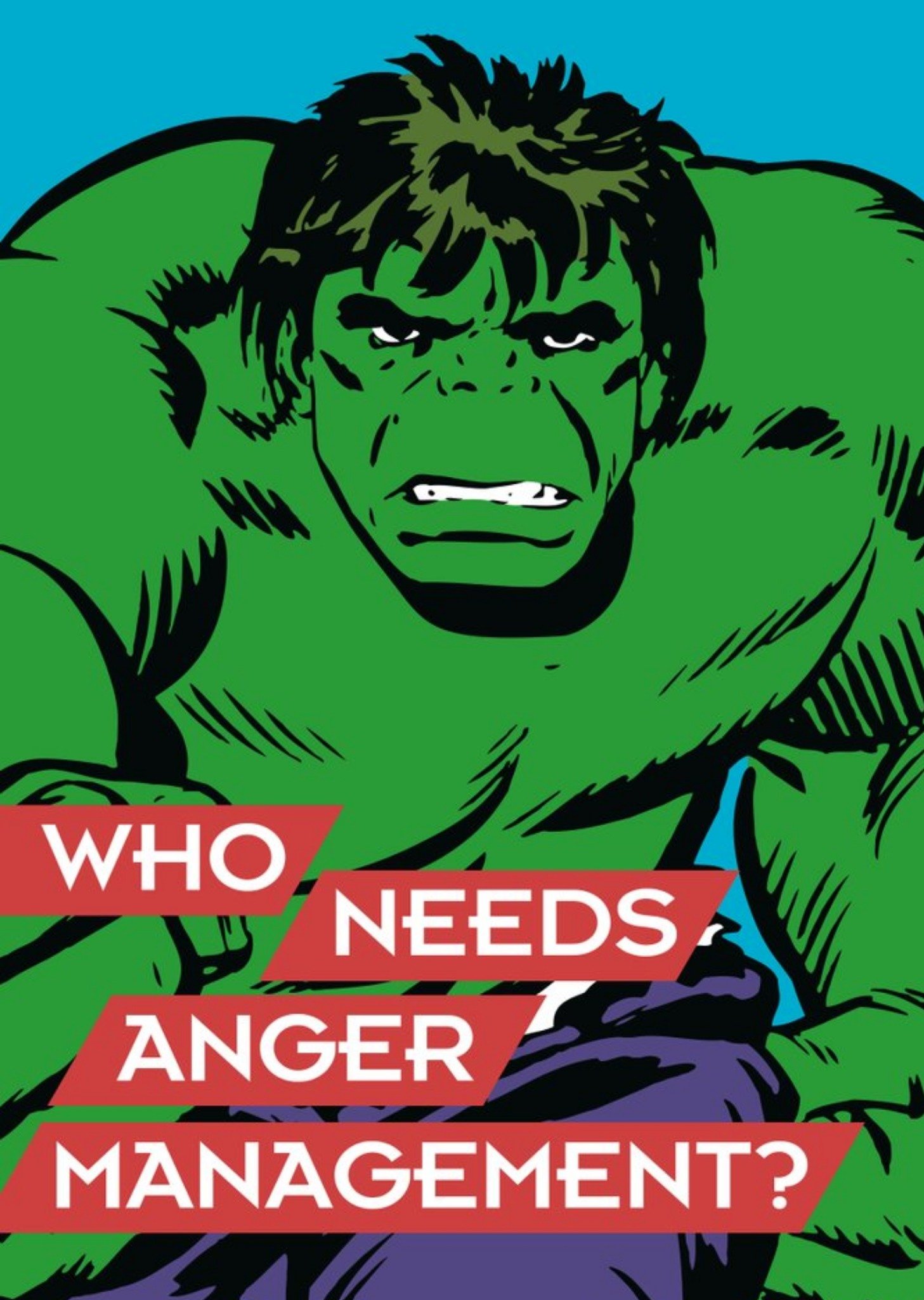 Marvel The Hulk Who Needs Anger Management Card Ecard