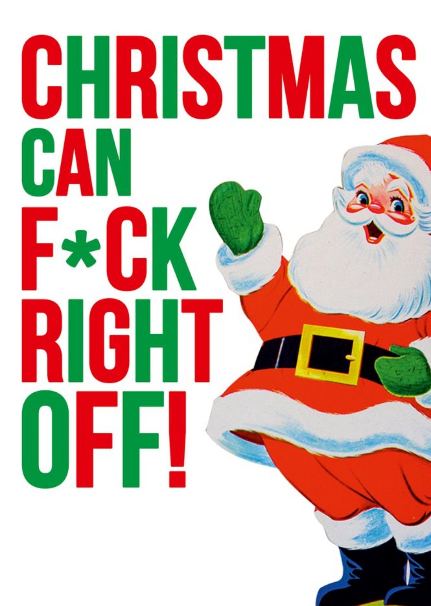 Dean Morris Rude Christmas Can Right Santa Christmas Card