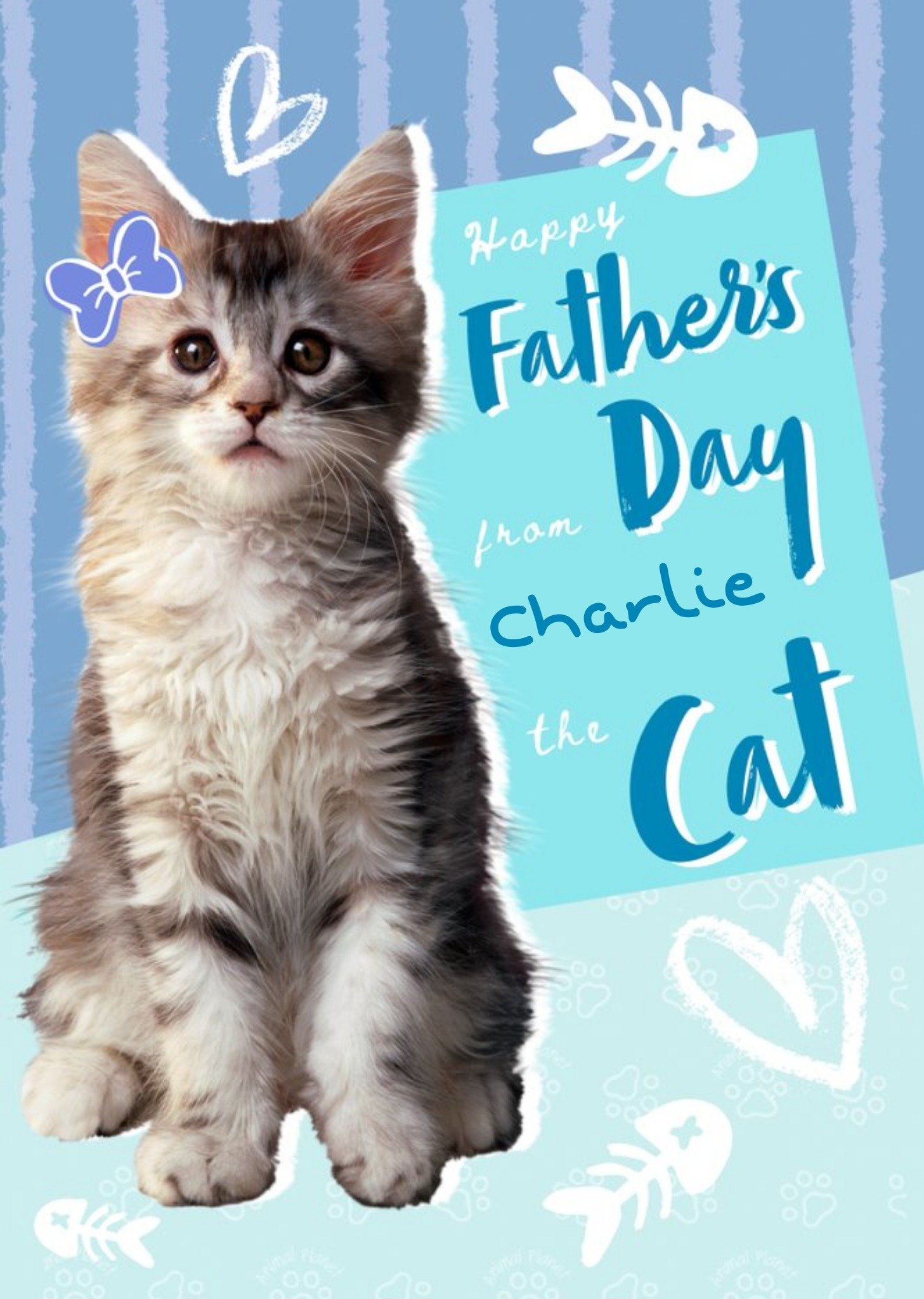 Moonpig Animal Planet Cute From The Cat Father's Day Card Ecard