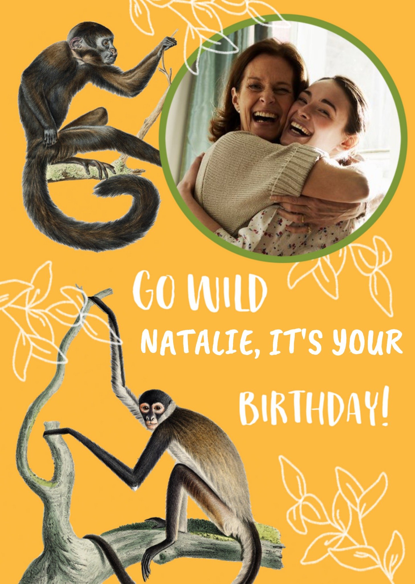 The Natural History Museum Natural History Museum Go Wild Monkey Photo Upload Birthday Card Ecard