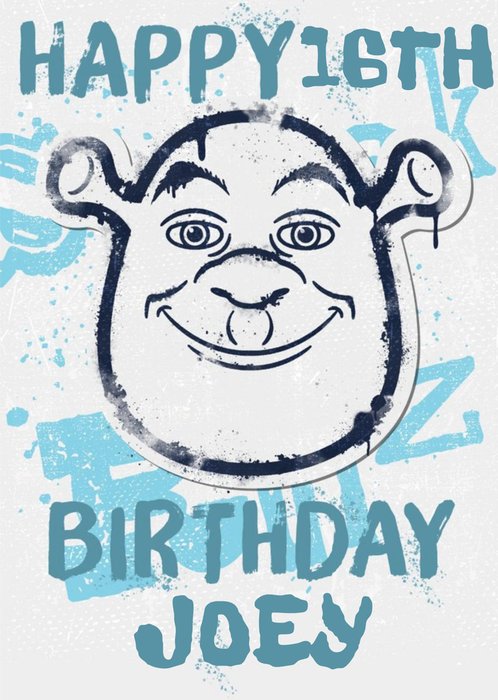 Shrek Happy Birthday with editable Age and Name Birthday Card