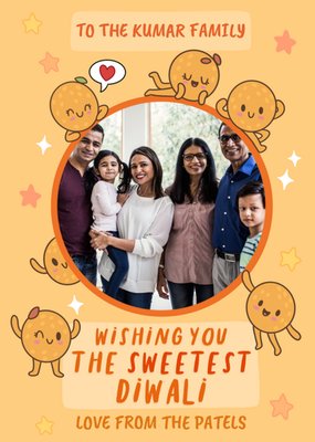 Sweetest Laddoo To The Family From The Family Photo Upload Diwali Card