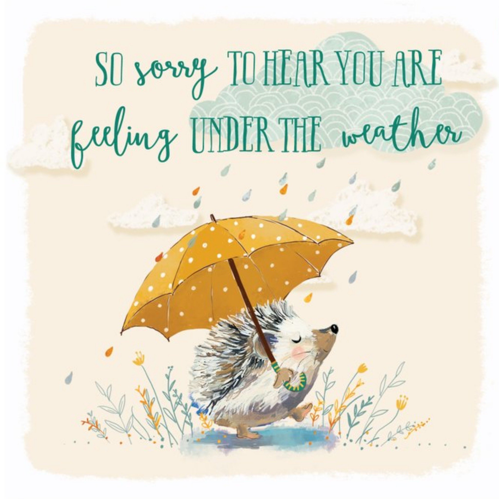 Ling Design - Get Well Card - Feeling Under The Weather, Large