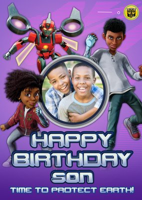 Transformers Earthspark Photo Upload Birthday Card