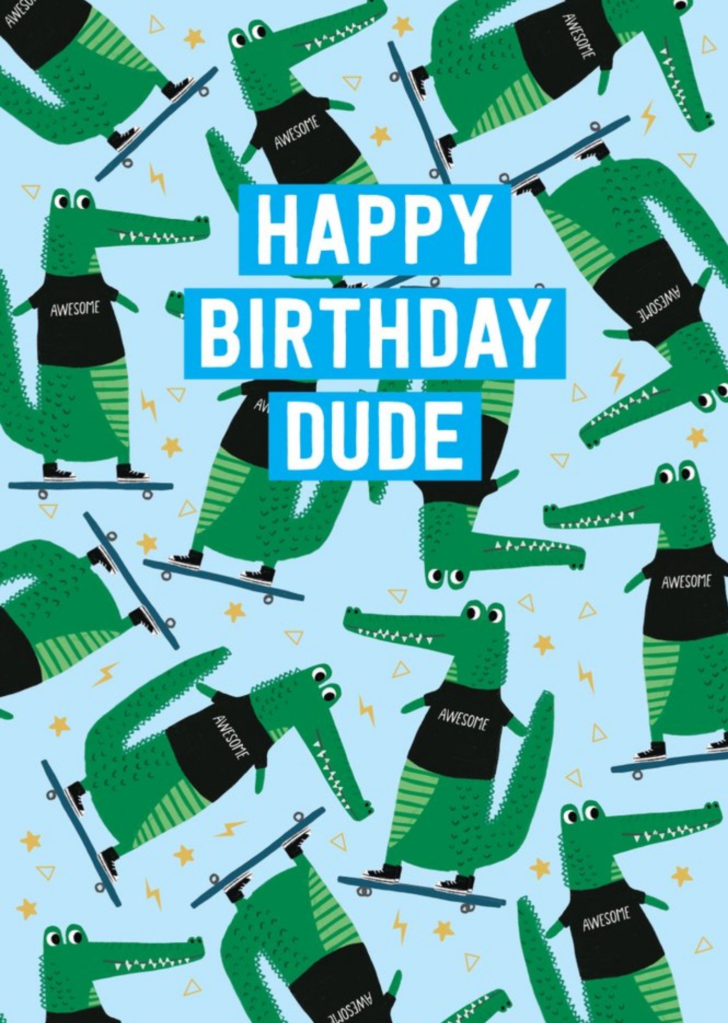 Crocodile Happy Birthday Dude Card Ecard