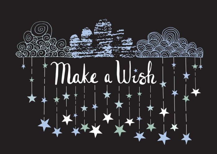 Twinkling Stars Make A Wish Card