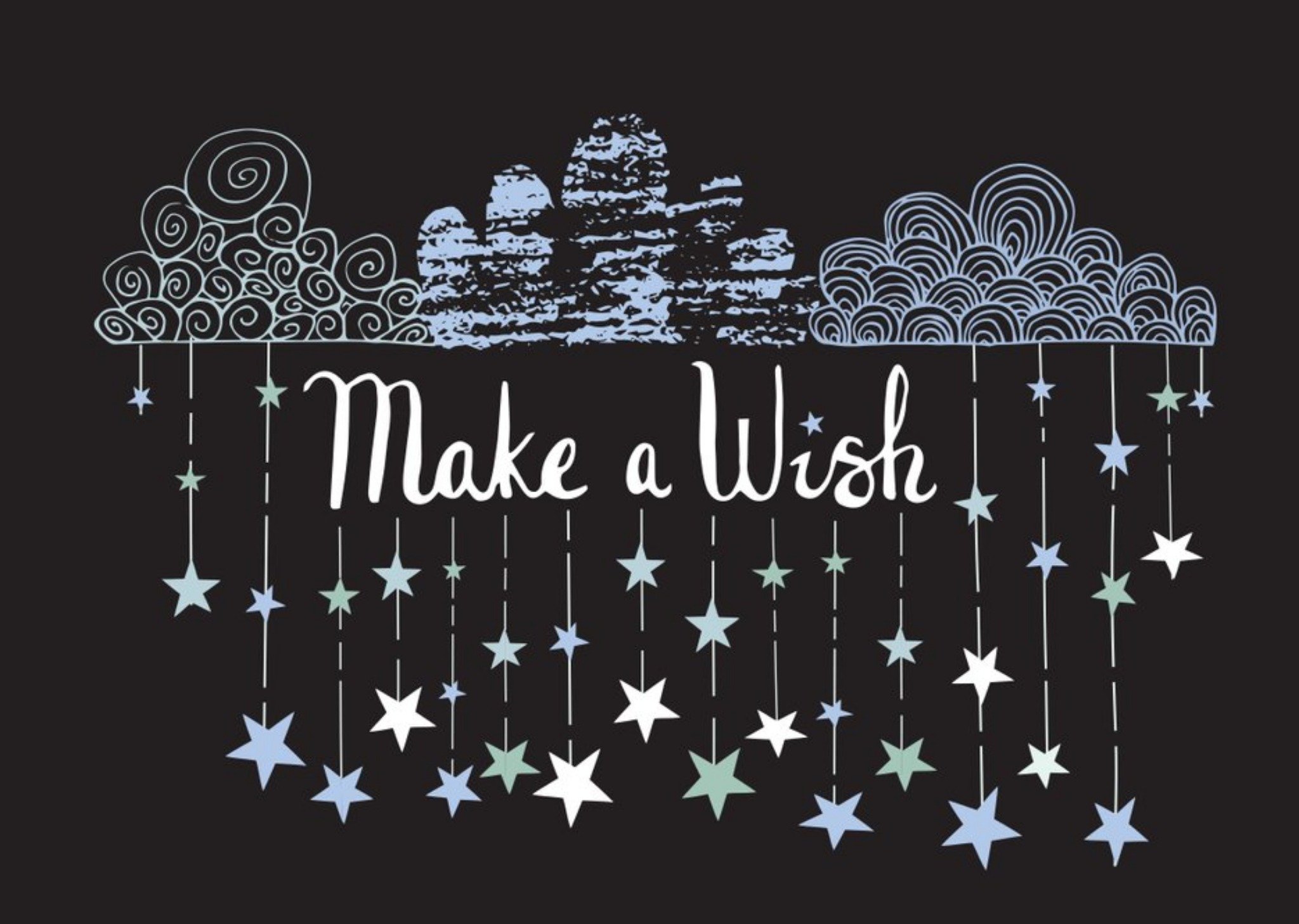 Twinkling Stars Make A Wish Card Ecard