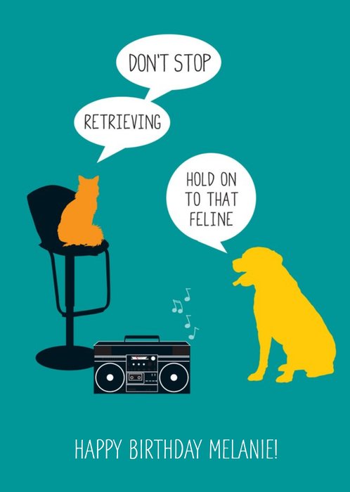 Cat And Dog Birthday Card