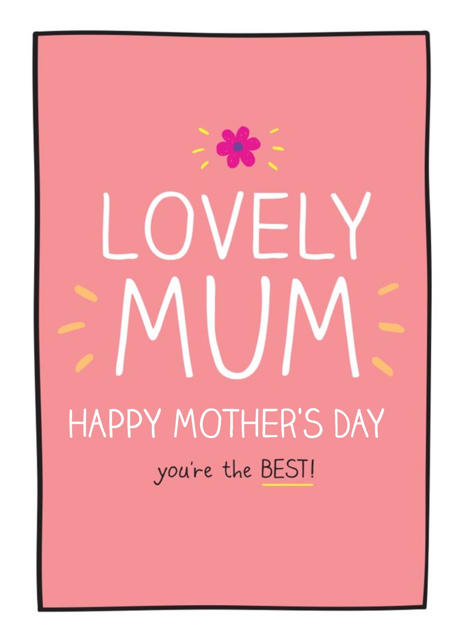 Happy Jackson Lovely Mum You're The Best Mother's Day Card Ecard