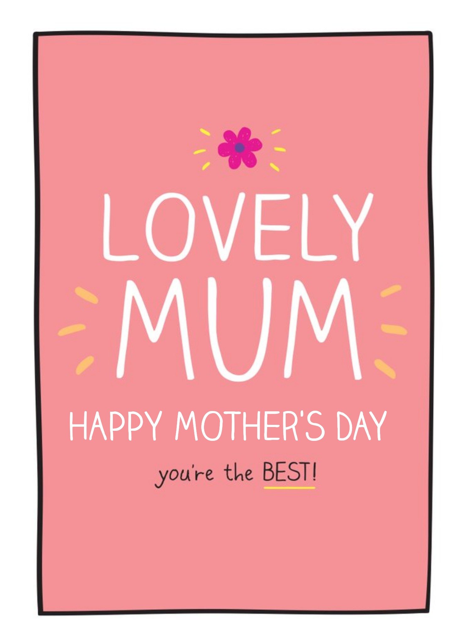 Happy Jackson Lovely Mum You're The Best Mother's Day Card