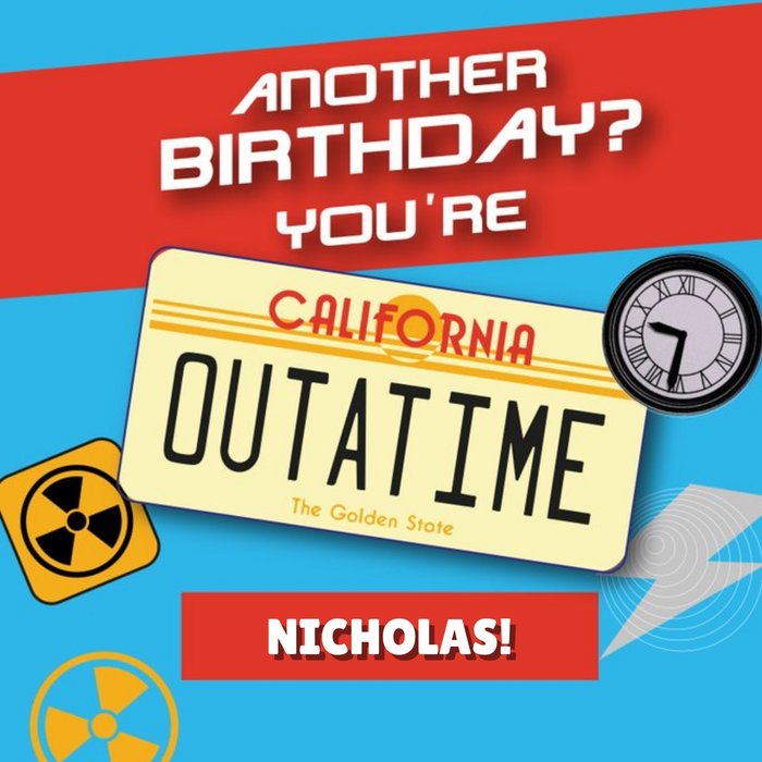 Back To The Future Personalised Birthday Card