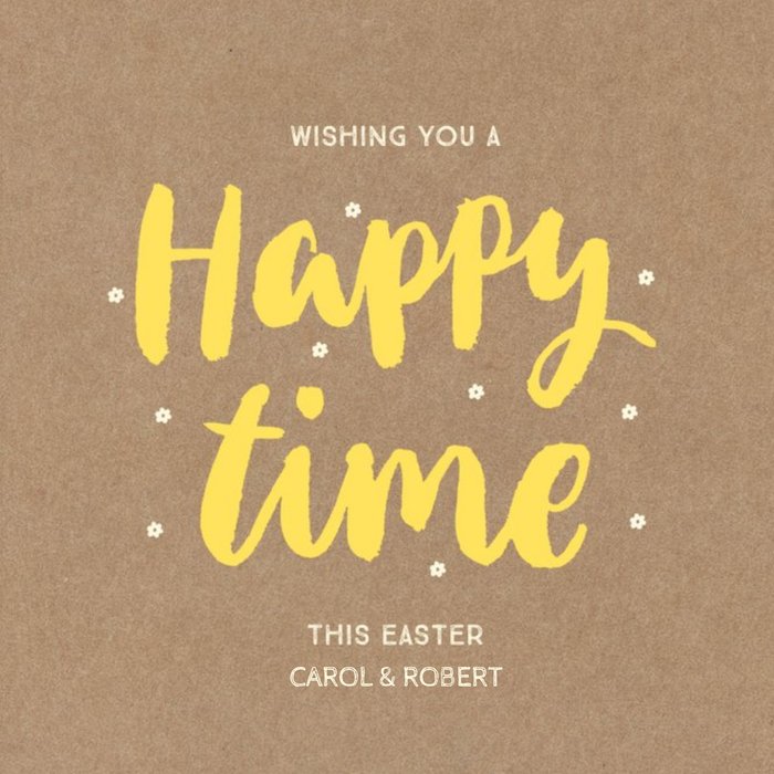 Happy Time Personalised Easter Card