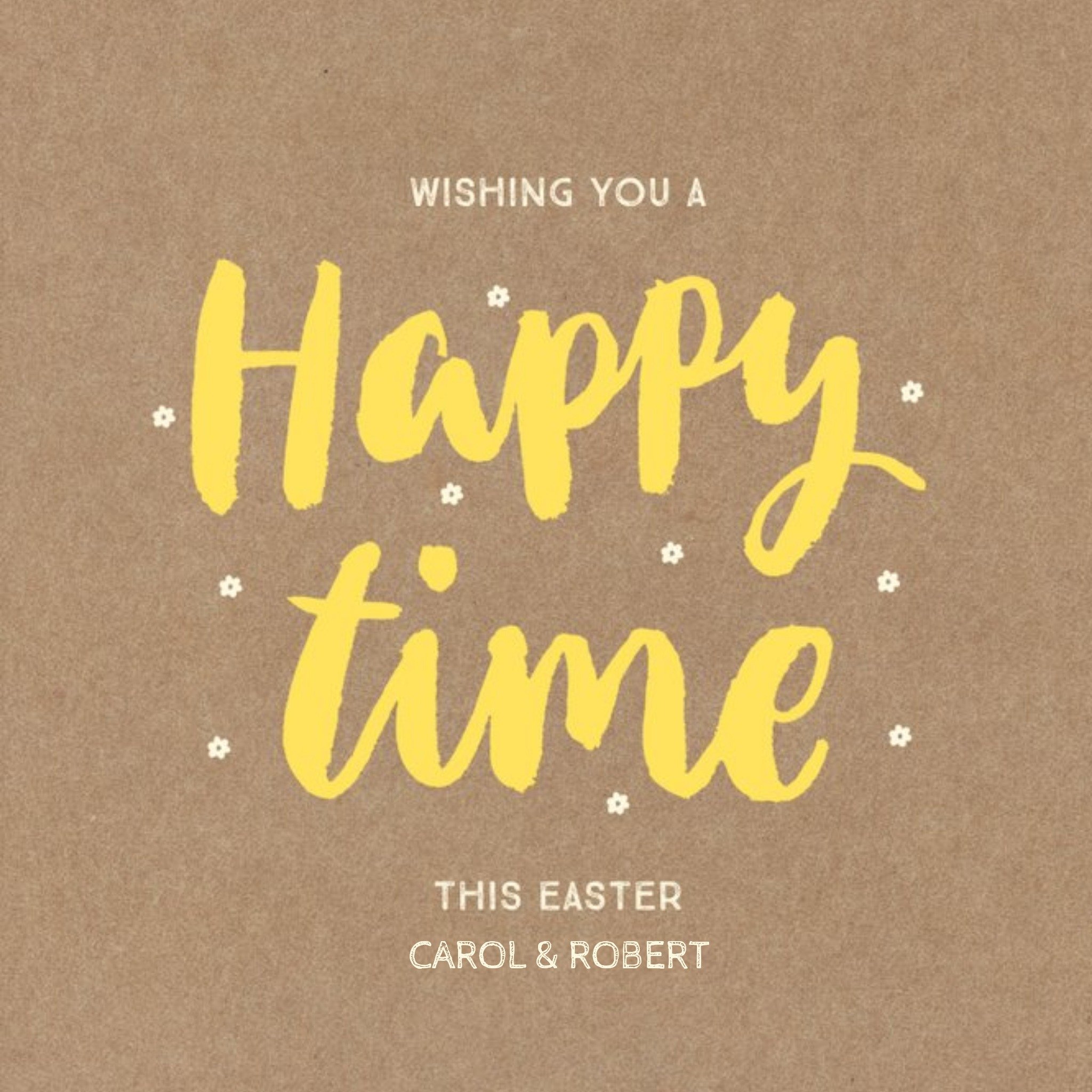Moonpig Happy Time Personalised Easter Card, Square
