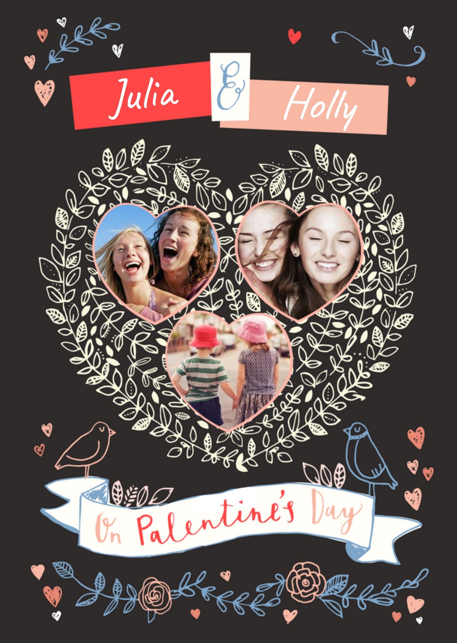 On Palentine's Day Personalised Photo Upload Happy Valentine's Day Card Ecard