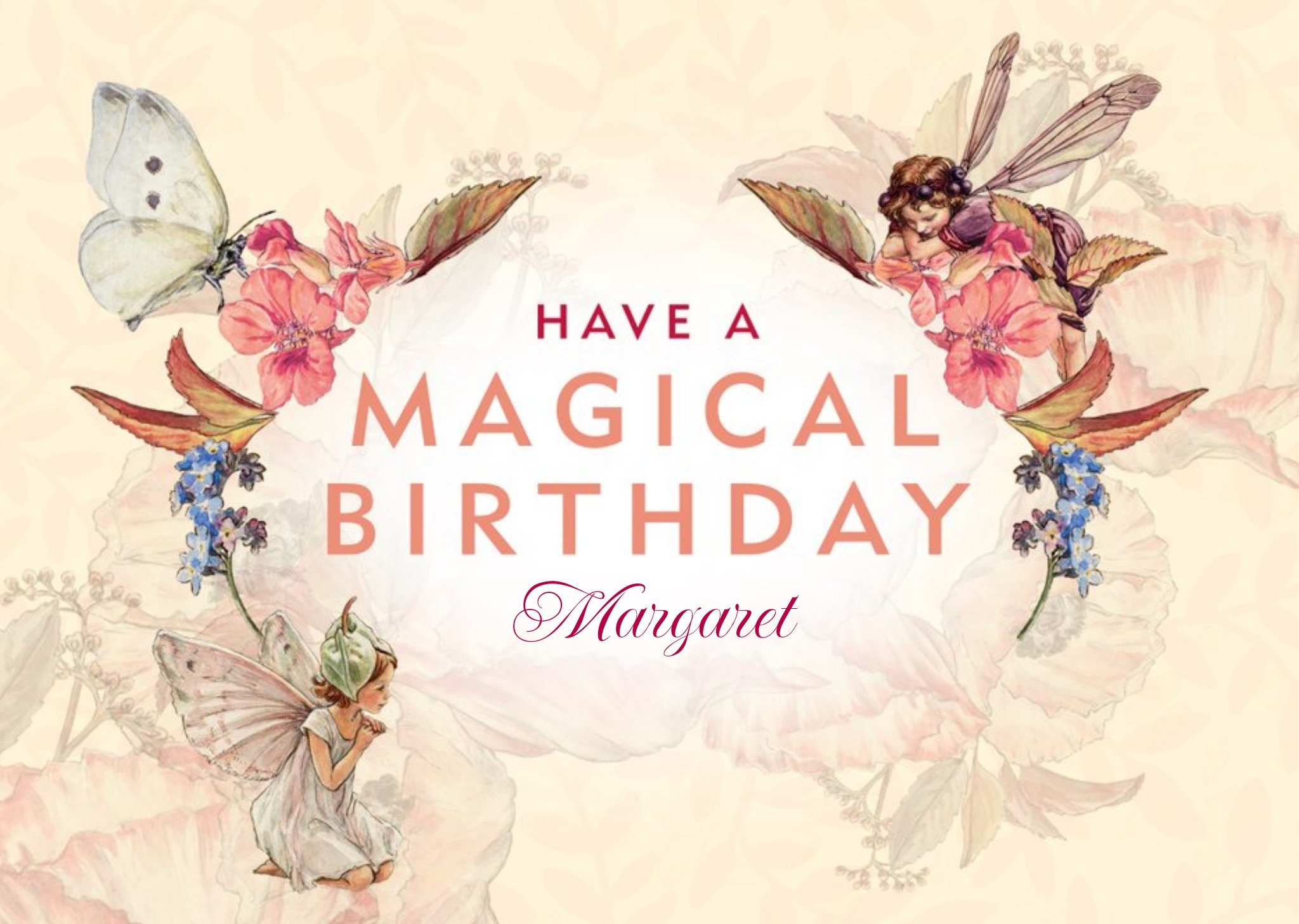 Flower Fairies Magical Birthday Personalised Text Card Ecard