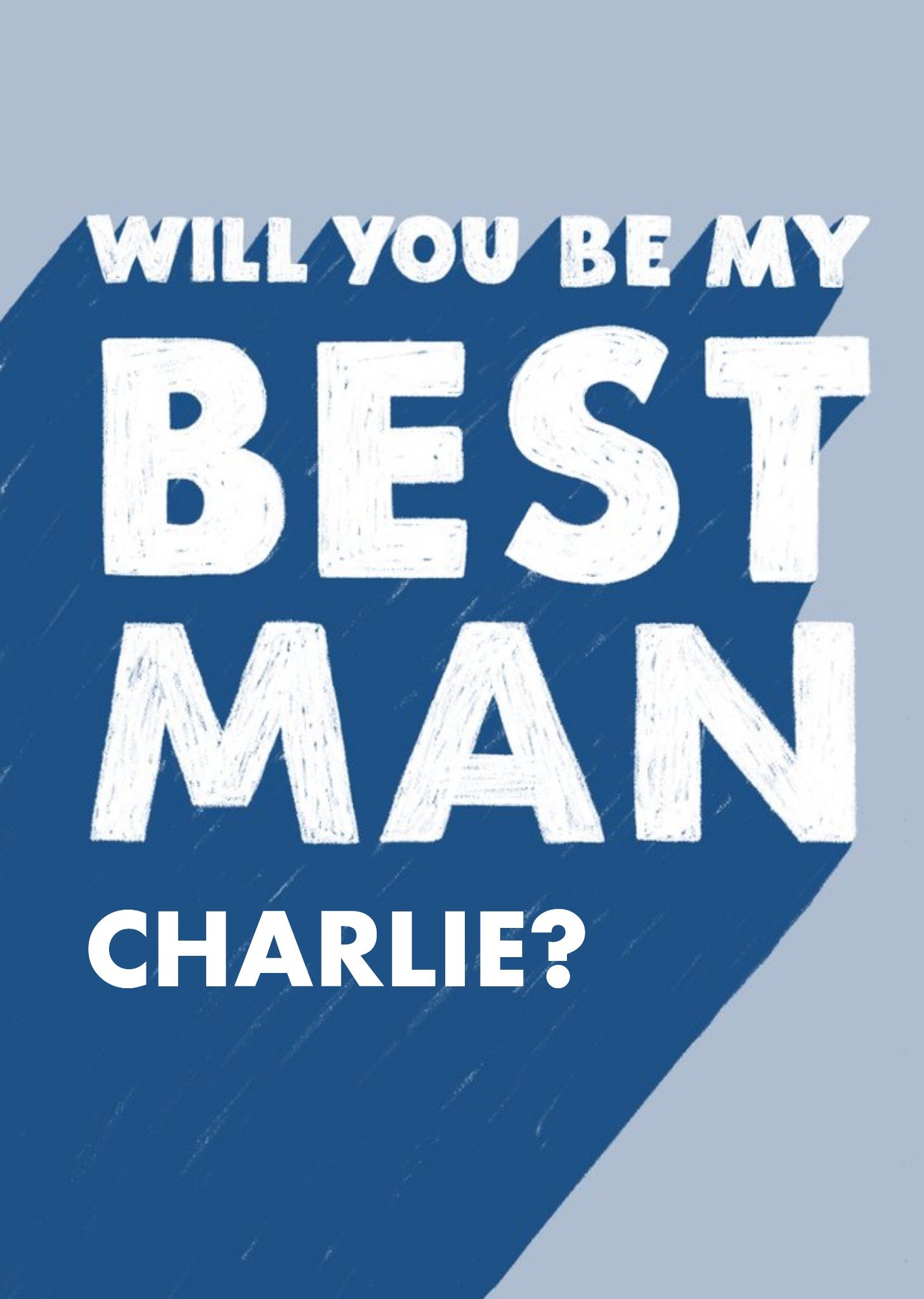 Typographic Best Man Card Ecard