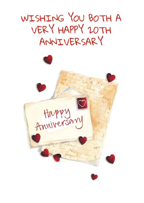 Traditional Personalised 20th Anniversary Postcard